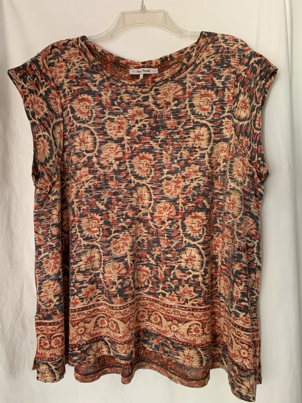 Free People dual print 'High Tide' slub tee shirt